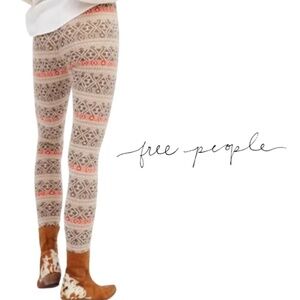 Free People Byzantine Bohemian Geometric Sweater Leggings - Size Medium